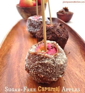 Sugar-free caramel apples by Dreena Burton, Plant-Powered Kitchen #vegan #glutenfree