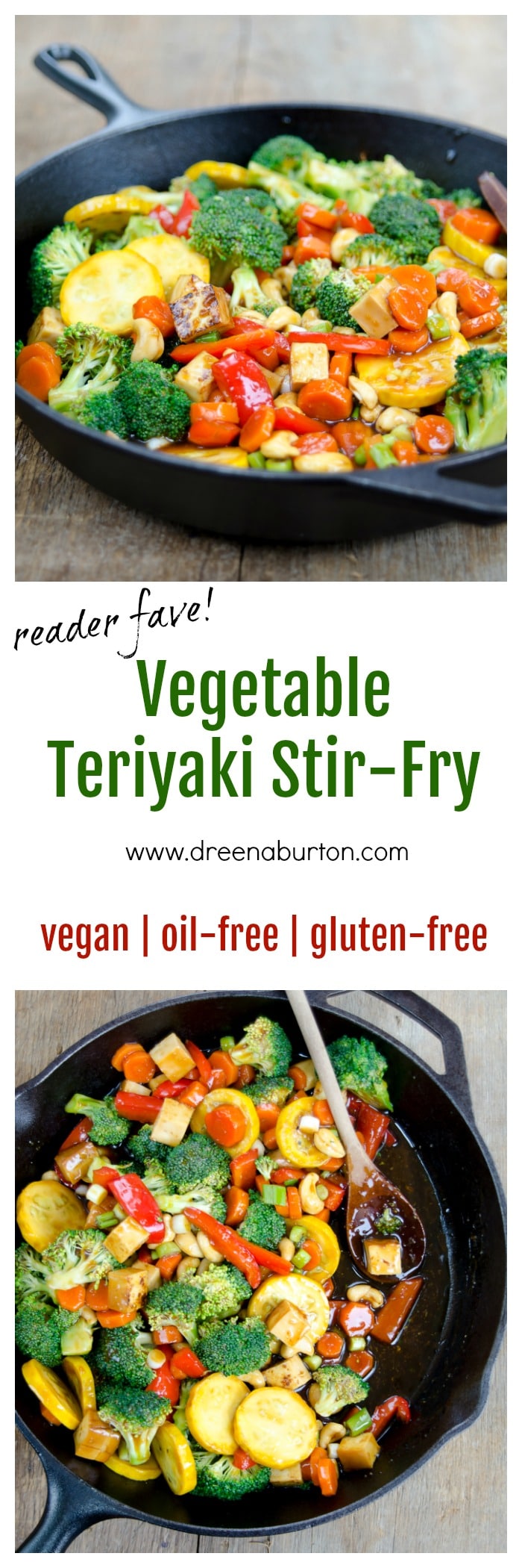 Reader FAVORITE - "better than takeout" Vegetable Teriyaki Stir-Fry #vegan #glutenfree #oilfree www.dreenaburton.com