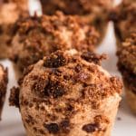 Close up view cinnamon bun muffins
