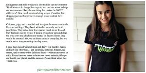 Why We Shouldn't Eat Meat Or Dairy - from a 10 year old www.plantpoweredkitchen.com