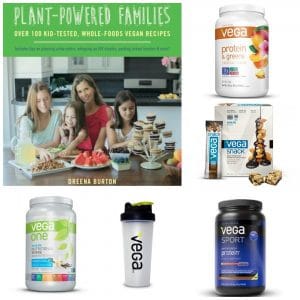 Giveaway of VEGA bundle and Plant-Powered Families cookbook www.plantpoweredkitchen.com