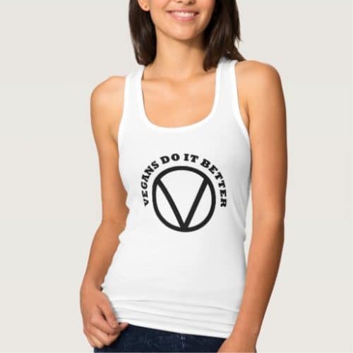 Women's "Vegans Do It Better" tank top #vegan #clothing #tshirt #plantbased www.plantpoweredkitchen.com