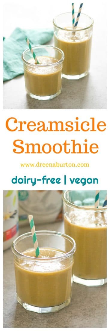 creamsicle smoothie | homemade smoothie recipes | vegan smoothie recipes | vegan drink recipes | vegan recipe ideas | dairy free smoothie recipes | dairy free drink recipes || Plant Powered Kitchen