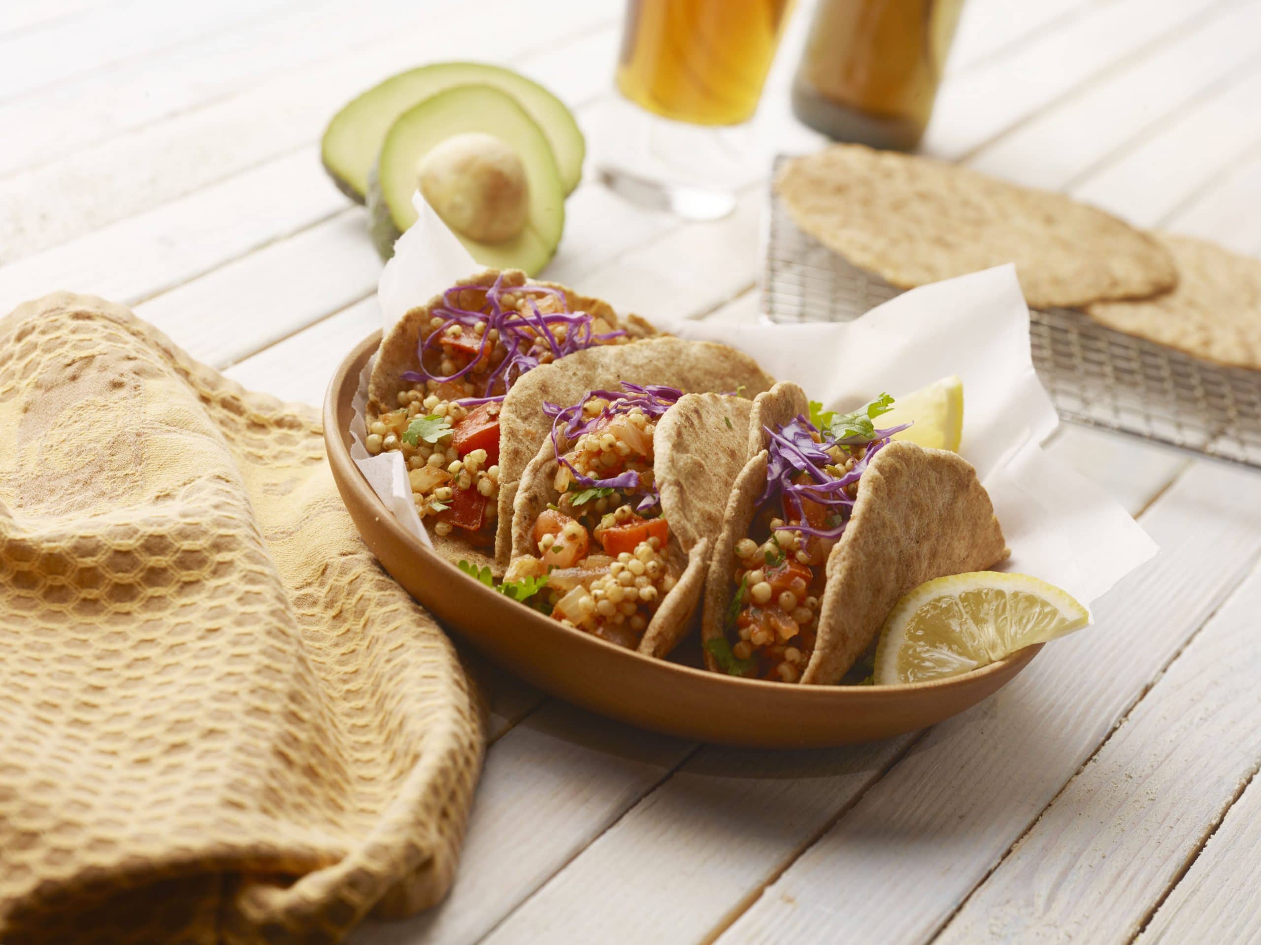 Sorghum Tacos from Ancient Grains cookbook by Kim Lutz