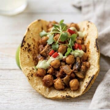 vegan chickpea tacos