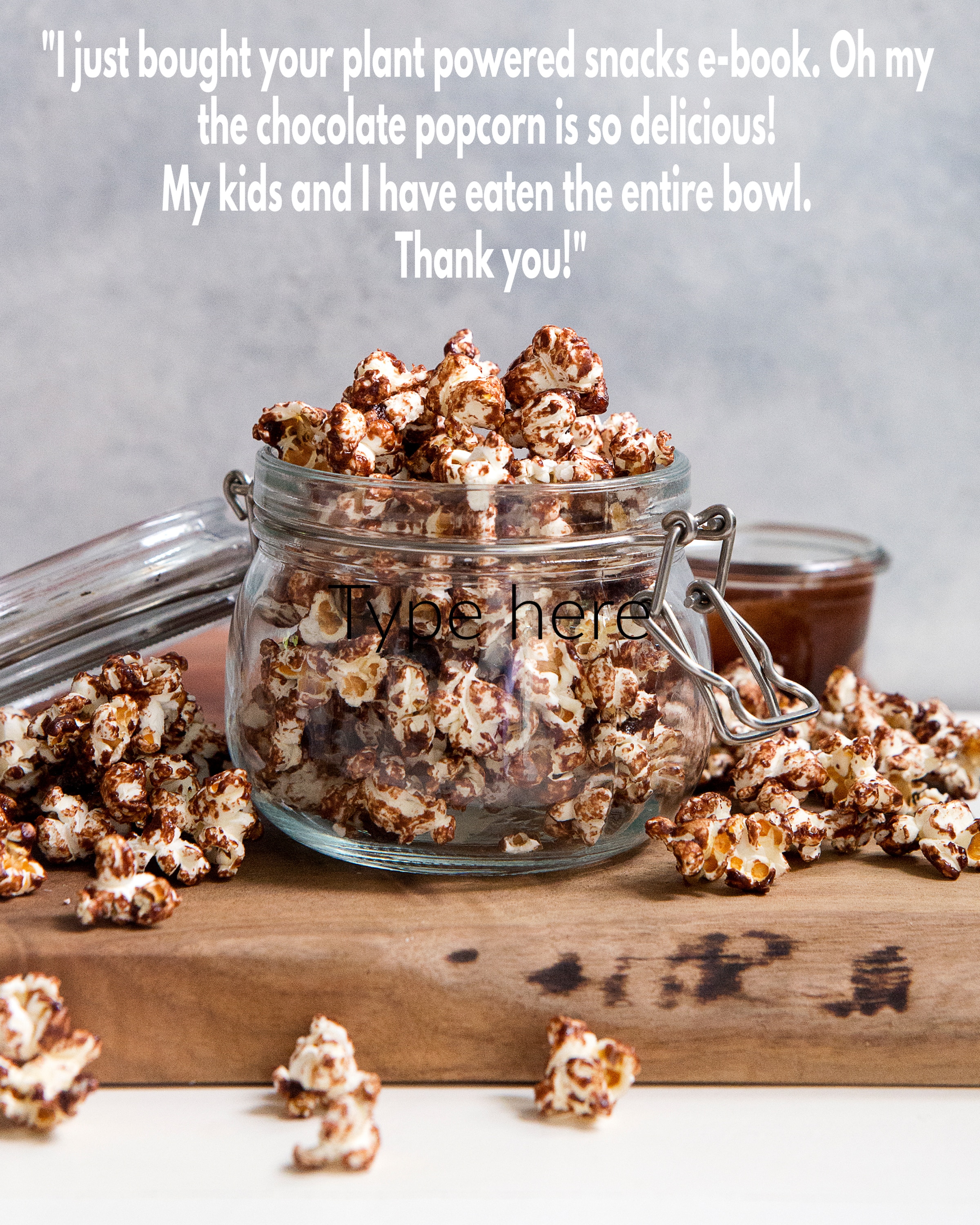 Chocolate Covered Popcorn in a Jar