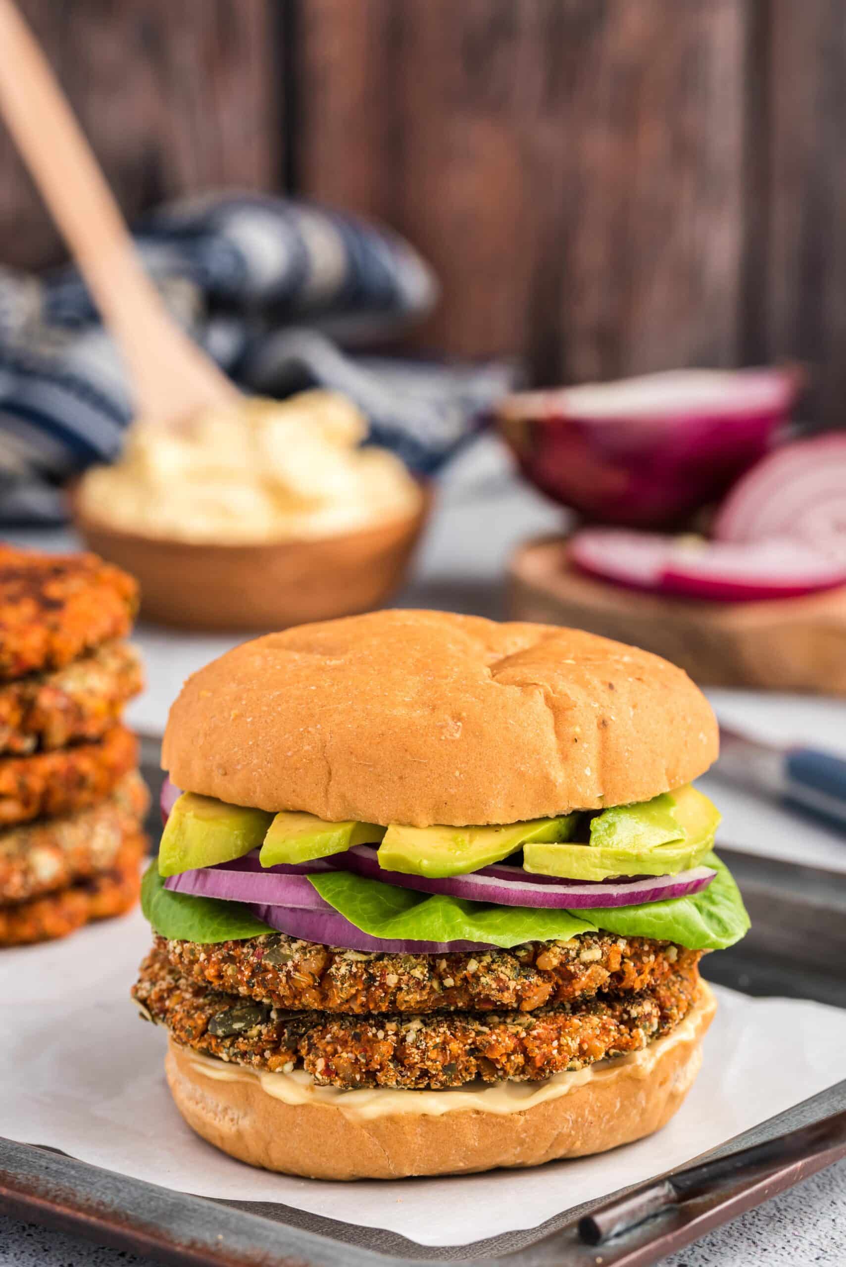 bean-free vegan burgers