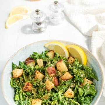 vegan kale caesar salad